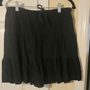 Black Tiered Women's Skirt